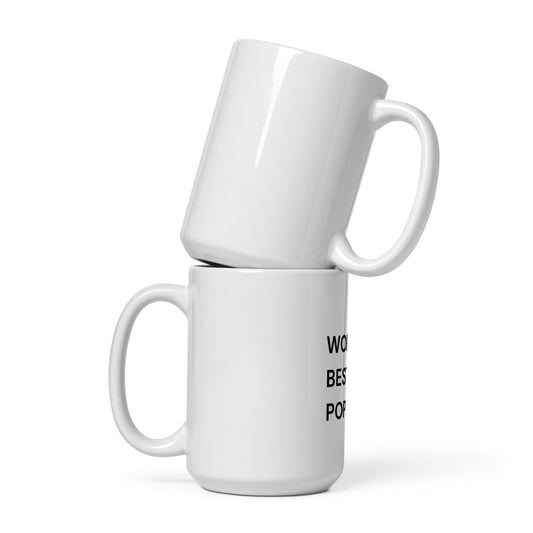 White glossy WORLD’S BEST POPPA mug