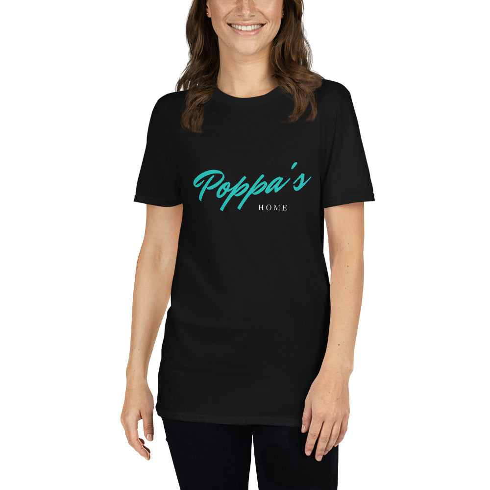 Short-Sleeve Unisex Poppa’s Home Black T-Shirt