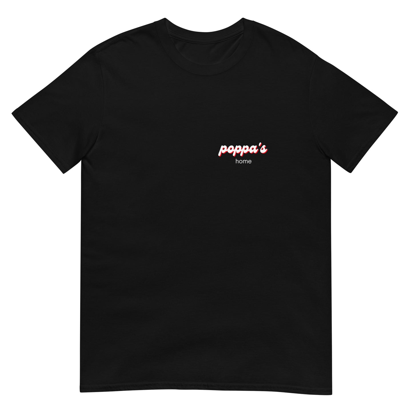 Short-Sleeve Unisex Poppa’s Rollin Home Black T-Shirt