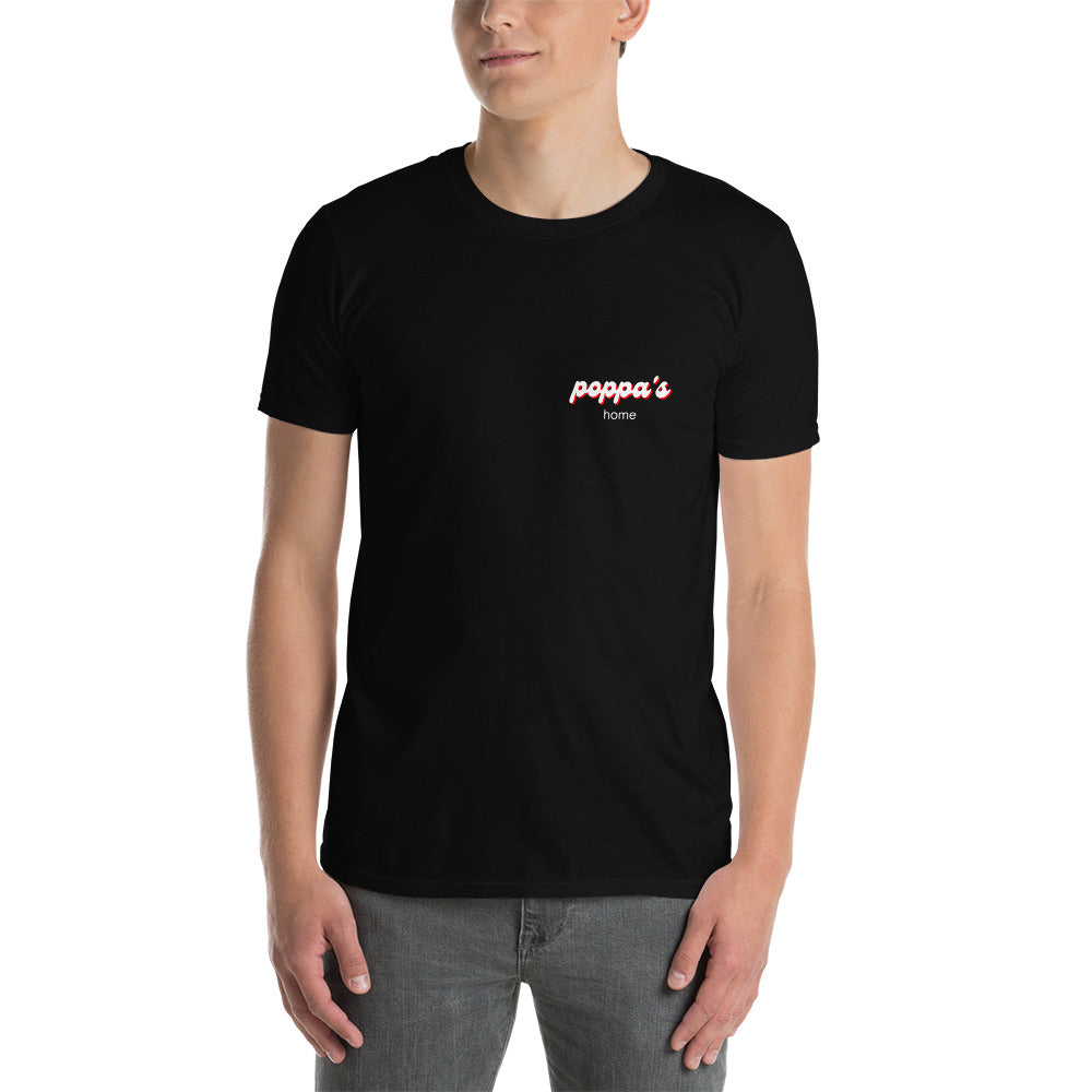 Short-Sleeve Unisex Poppa’s Rollin Home Black T-Shirt